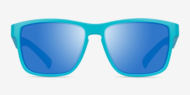 Surf Aqua Blue PlasticSunglass Frames from EyeBuyDirect, Front View