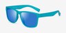 Surf Aqua Blue PlasticSunglass Frames from EyeBuyDirect, Angle View