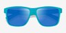 Surf Aqua Blue PlasticSunglass Frames from EyeBuyDirect, Closed View