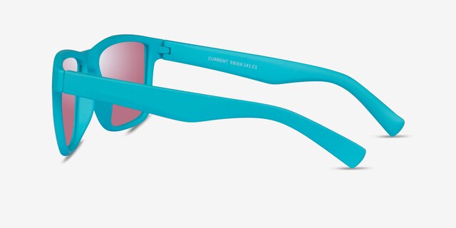 Current Aqua Pink PlasticSunglass Frames from EyeBuyDirect, Side View