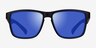 Tidal Black Blue PlasticSunglass Frames from EyeBuyDirect, Front View