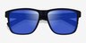 Tidal Black Blue PlasticSunglass Frames from EyeBuyDirect, Closed View