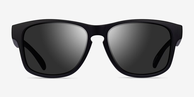 Drift Black Gray PlasticSunglass Frames from EyeBuyDirect, Front View
