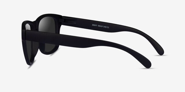 Drift Black Gray PlasticSunglass Frames from EyeBuyDirect, Side View