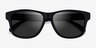 Drift Black Gray PlasticSunglass Frames from EyeBuyDirect, Closed View