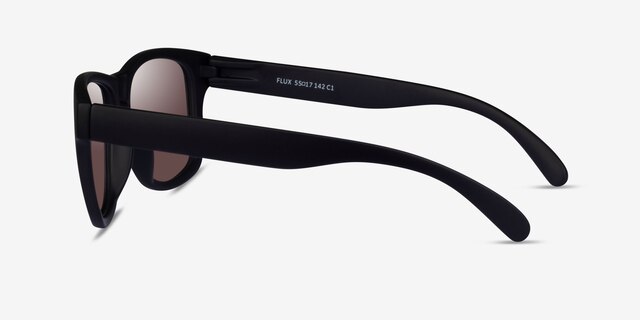 Flux Black Brown PlasticSunglass Frames from EyeBuyDirect, Side View