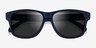 Crest Navy Gray PlasticSunglass Frames from EyeBuyDirect, Closed View