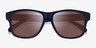Coastal Navy Brown PlasticSunglass Frames from EyeBuyDirect, Closed View