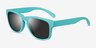 Salty Turquoise Gray PlasticSunglass Frames from EyeBuyDirect, Angle View