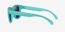 Salty Turquoise Gray PlasticSunglass Frames from EyeBuyDirect, Side View