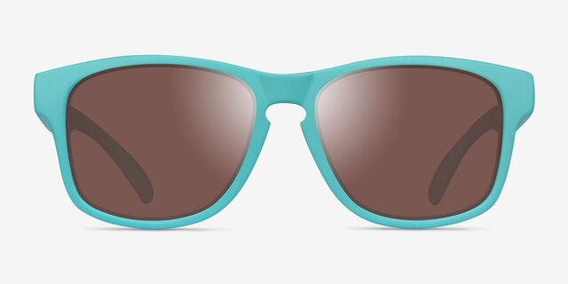 Maritime Turquoise Brown PlasticSunglass Frames from EyeBuyDirect, Front View