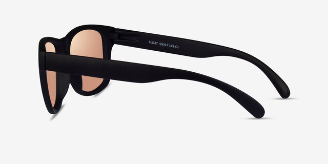 Float Black Gold PlasticSunglass Frames from EyeBuyDirect, Side View