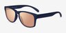 Seaside Navy Gold PlasticSunglass Frames from EyeBuyDirect, Angle View
