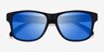 Oceanic Black Blue PlasticSunglass Frames from EyeBuyDirect, Closed View
