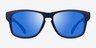 Aquatic Navy Blue PlasticSunglass Frames from EyeBuyDirect, Front View