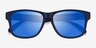 Aquatic Navy Blue PlasticSunglass Frames from EyeBuyDirect, Closed View