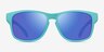 Nautical Turquoise Blue PlasticSunglass Frames from EyeBuyDirect, Front View