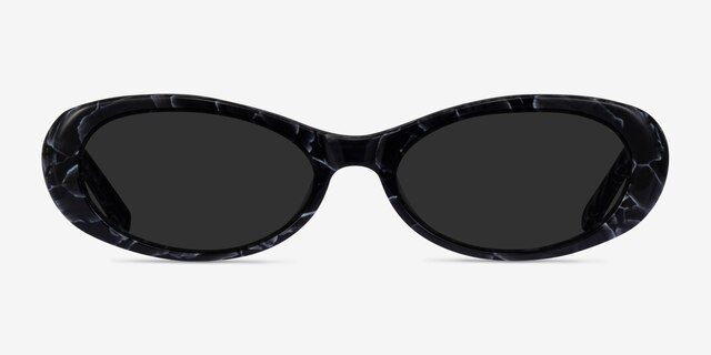 Perrin Black White AcetateSunglass Frames from EyeBuyDirect, Front View