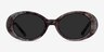 Pedra Gray Floral AcetateSunglass Frames from EyeBuyDirect, Front View