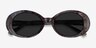 Pedra Gray Floral AcetateSunglass Frames from EyeBuyDirect, Closed View