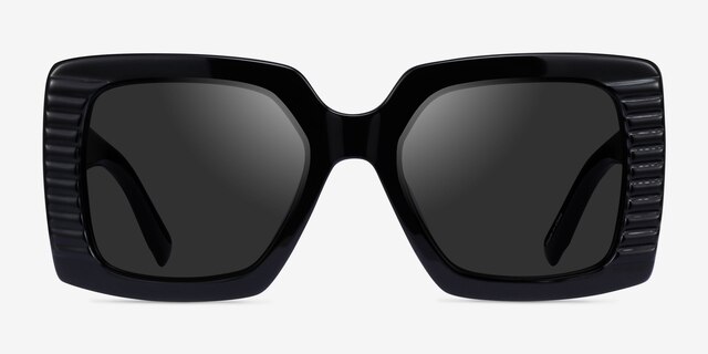 Avant Black AcetateSunglass Frames from EyeBuyDirect, Front View