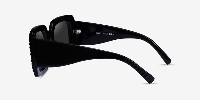 Avant Black AcetateSunglass Frames from EyeBuyDirect, Side View