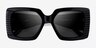 Avant Black AcetateSunglass Frames from EyeBuyDirect, Closed View