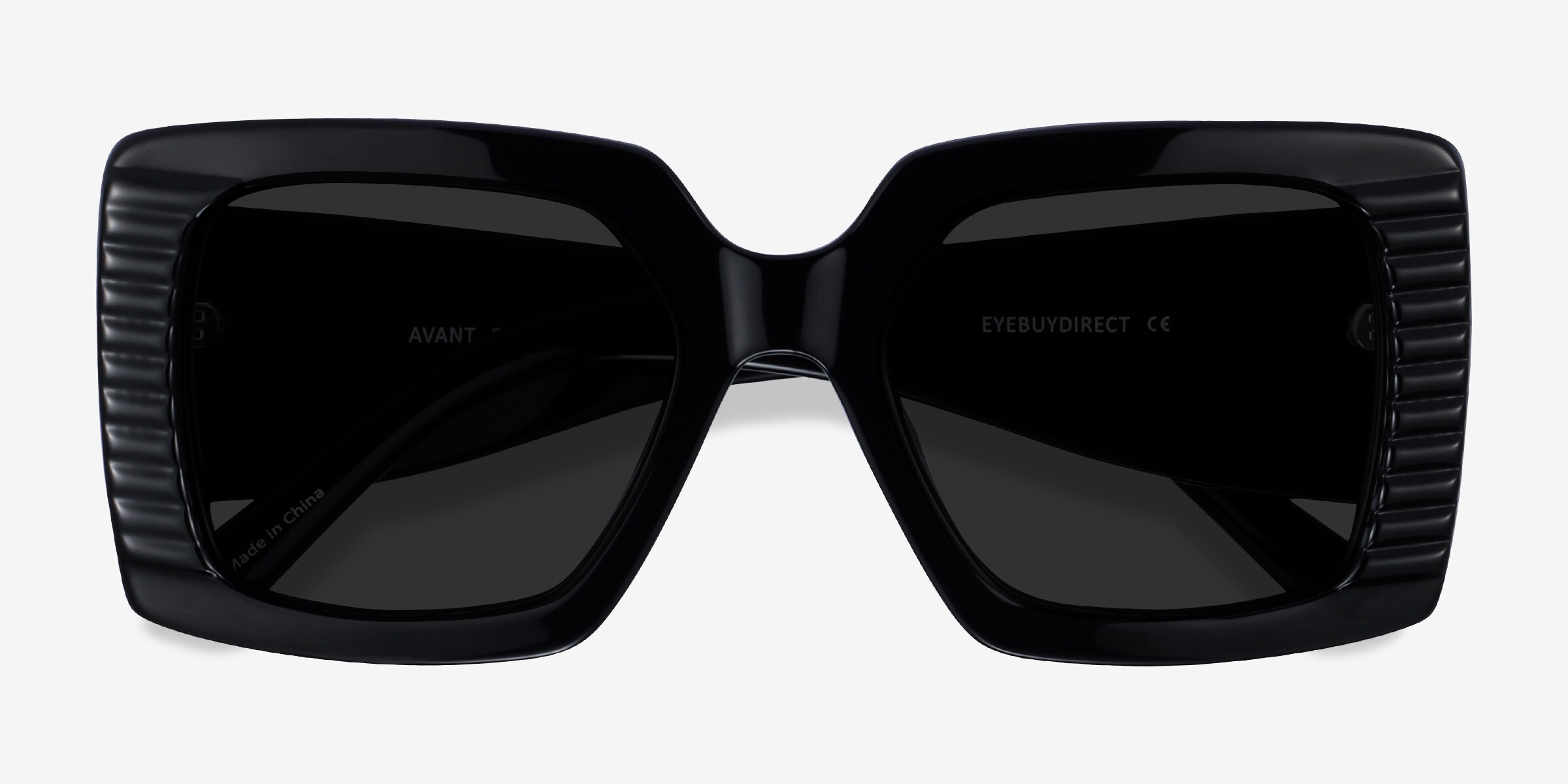 Woman sunglasses, oversize square shape, black brand new never used Amazon.com: Vintage Black Square Sunglasses Women Brand  main image 3