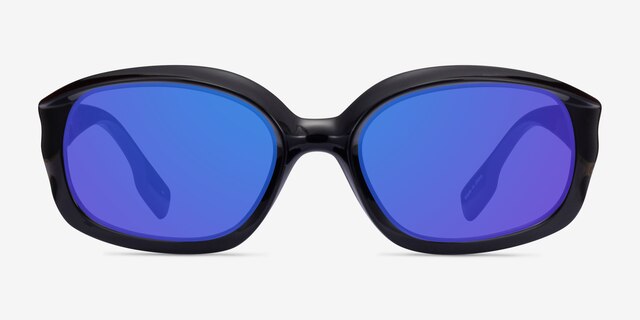 Astro Black PlasticSunglass Frames from EyeBuyDirect, Front View