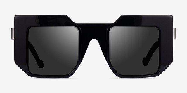 Virtua Black AcetateSunglass Frames from EyeBuyDirect, Front View