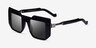 Virtua Black AcetateSunglass Frames from EyeBuyDirect, Angle View