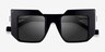 Virtua Black AcetateSunglass Frames from EyeBuyDirect, Closed View
