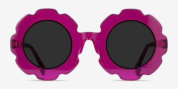 Curious Clear Purple Acetate Sunglass Frames