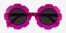 Curious Clear Purple AcetateSunglass Frames from EyeBuyDirect, Closed View