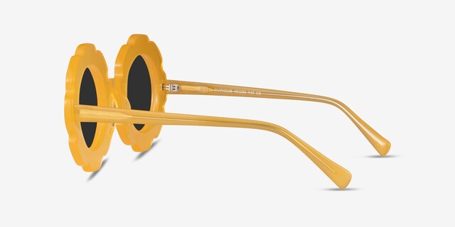 Curious Clear Yellow AcétateSoleil de Lunette de vue d'EyeBuyDirect, Vue de Côté