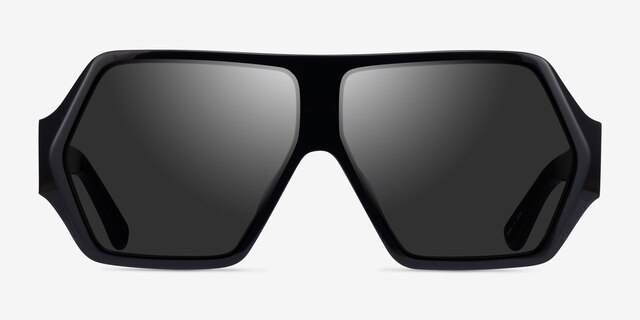 Boomtown Black AcetateSunglass Frames from EyeBuyDirect, Front View