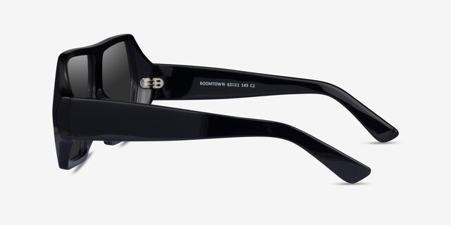 Boomtown Black AcetateSunglass Frames from EyeBuyDirect, Side View