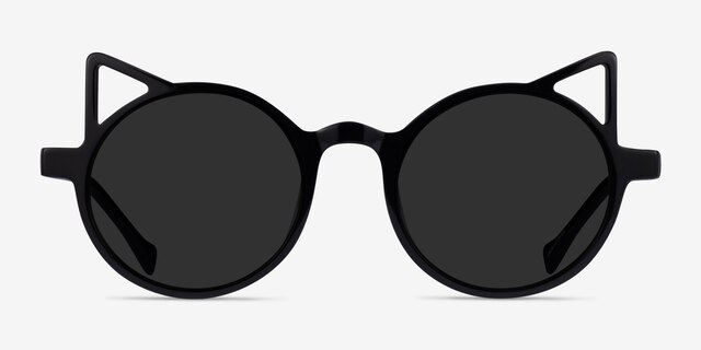 Chartreux Black AcetateSunglass Frames from EyeBuyDirect, Front View
