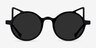 Chartreux Black AcetateSunglass Frames from EyeBuyDirect, Front View