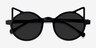 Chartreux Black AcetateSunglass Frames from EyeBuyDirect, Closed View