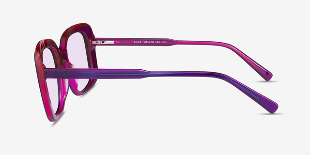 Cilla Crystal Purple AcetateSunglass Frames from EyeBuyDirect, Side View