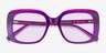 Cilla Crystal Purple AcetateSunglass Frames from EyeBuyDirect, Closed View