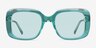 Cilla Crystal Green AcetateSunglass Frames from EyeBuyDirect, Front View