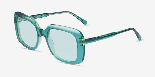 Cilla Crystal Green AcetateSunglass Frames from EyeBuyDirect, Angle View