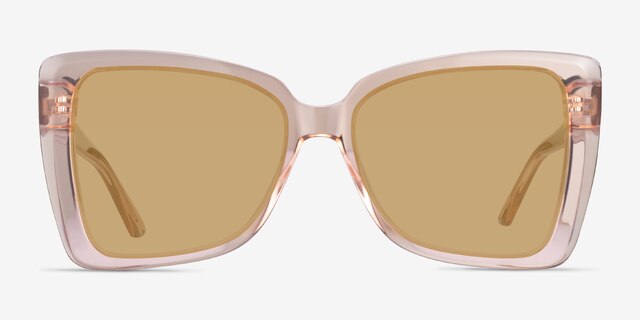 Tippi Crystal Peach AcetateSunglass Frames from EyeBuyDirect, Front View