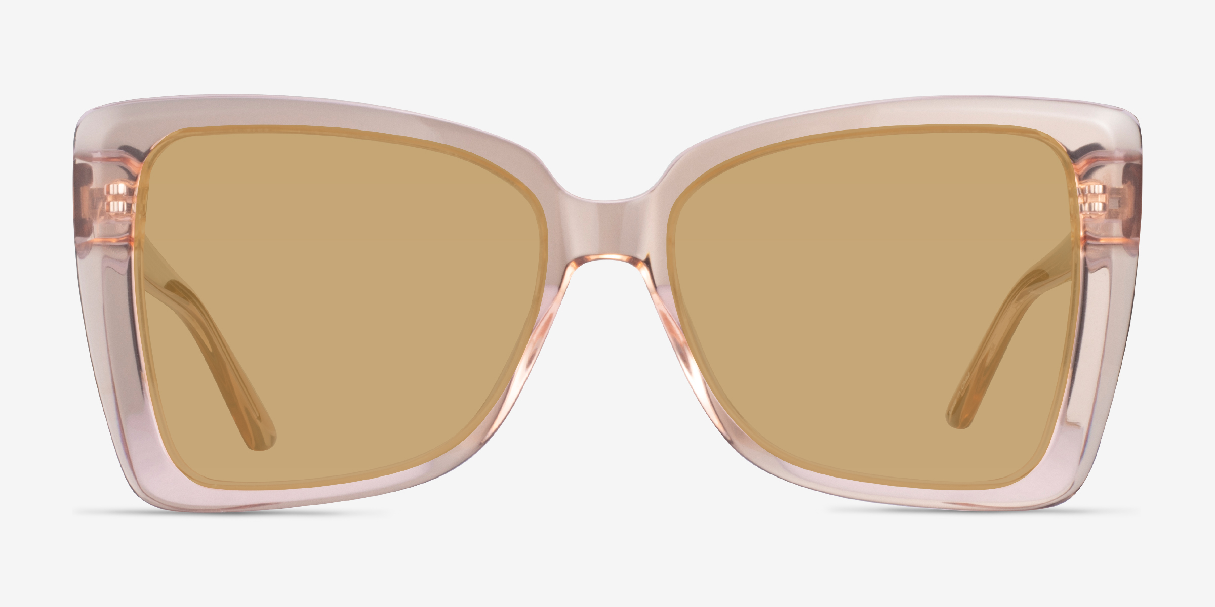 Tippi Geometric Crystal Peach Frame Prescription Sunglasses