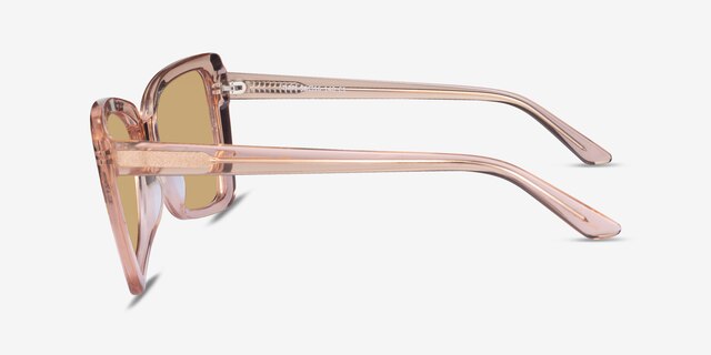 Tippi Crystal Peach AcetateSunglass Frames from EyeBuyDirect, Side View