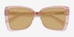Tippi Crystal Peach AcetateSunglass Frames from EyeBuyDirect, Closed View