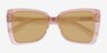 Tippi Crystal Peach AcetateSunglass Frames from EyeBuyDirect, Closed View