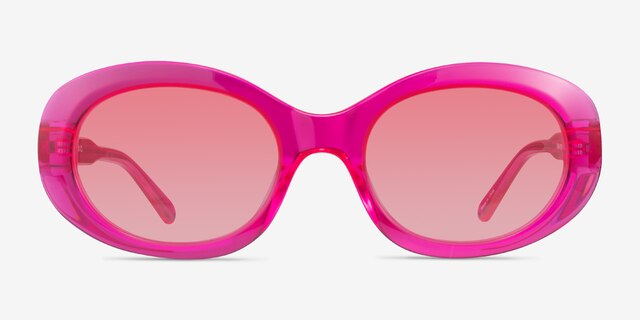 Dolly Crystal Fuchsia Pink AcetateSunglass Frames from EyeBuyDirect, Front View